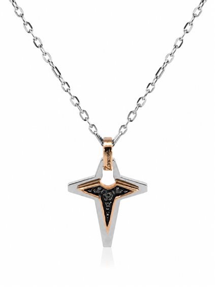 Collana Zancan Uomo in Oro Diamante Black 0.04 Ct 9050000998563 - 9050000998563
